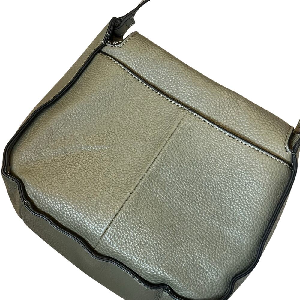 Steve Madden Turn-Lock Quilted Olive Green Shoulder Bag - Picture 4 of 9